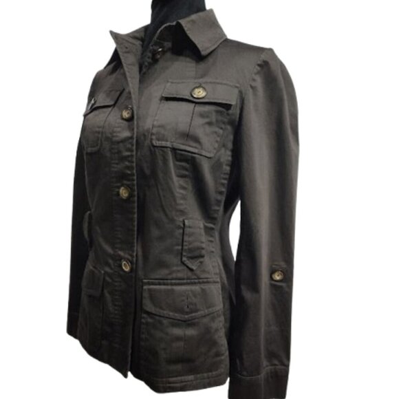 Antonio Melani Lightweight Pocket Jacket Brown Women's Size 4 - Picture 3 of 11